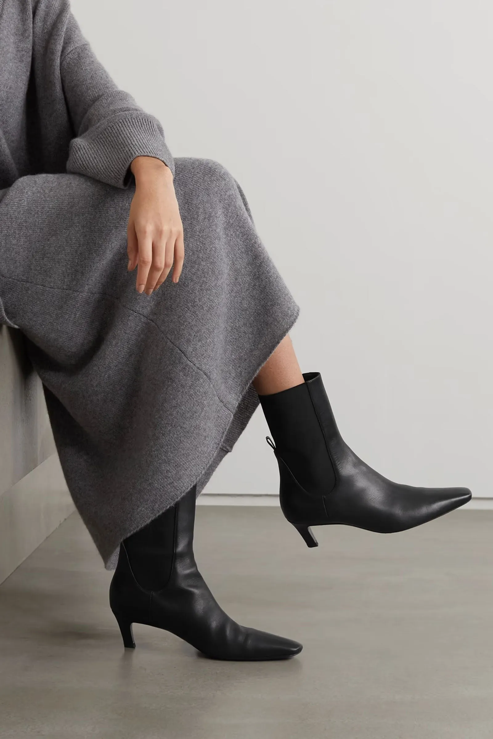 The Mid Heel 60 Leather Ankle Boots