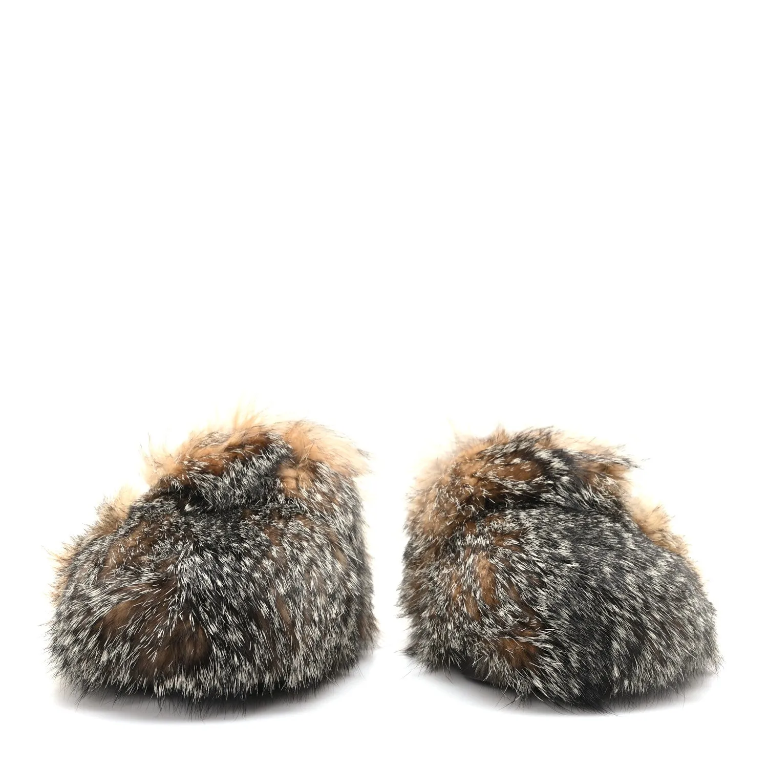 The most popular gray fox fur slippers in 24 years are men's and women's same style real fur slippers