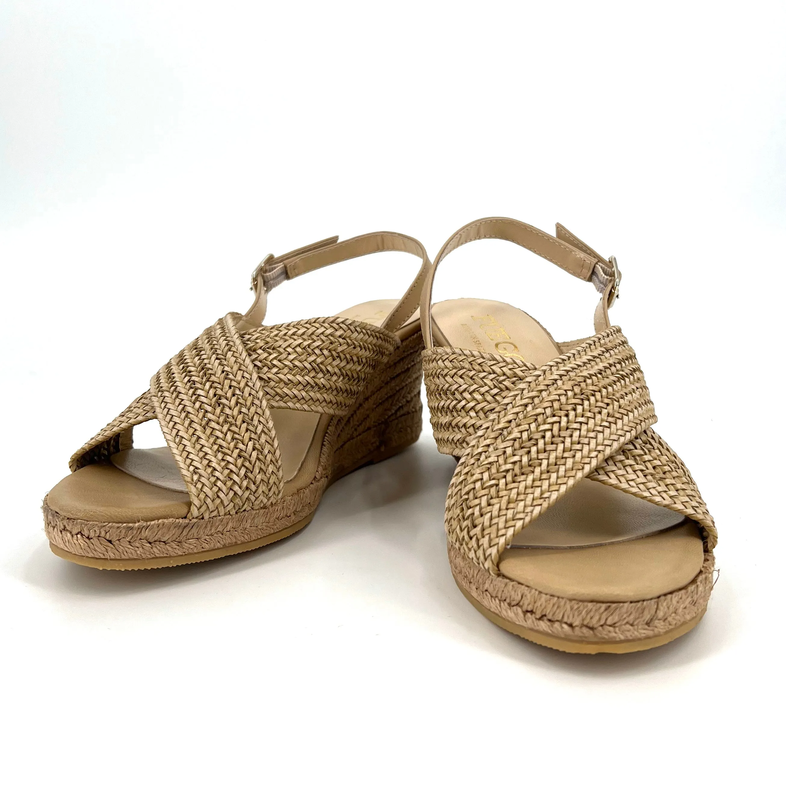 The Woven Leather Espadrille in Natural