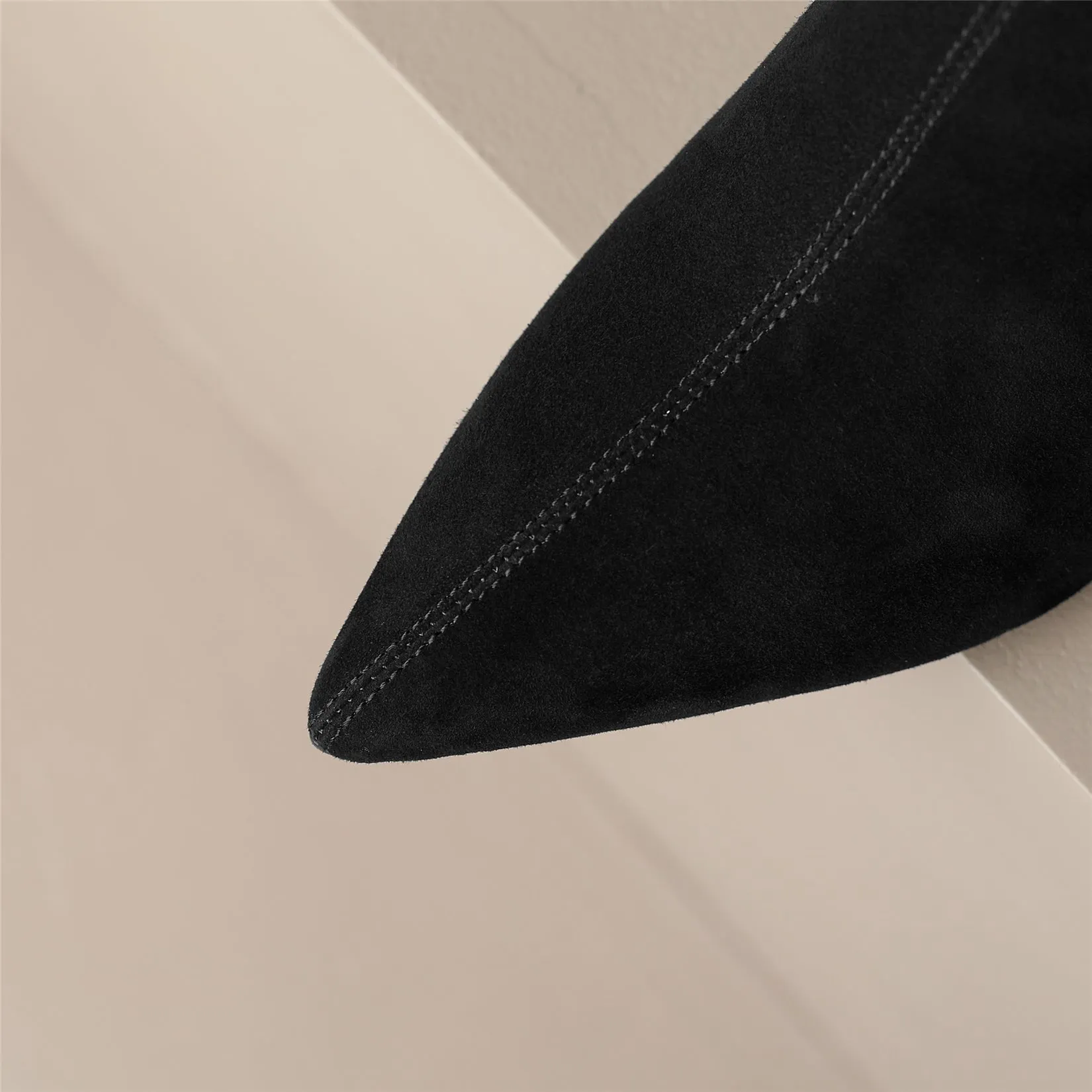 TinaCus Handmade Women's Patchwork Leather Side Zipper Pointed Toe Sexy Kitten Heel Ankle Boots
