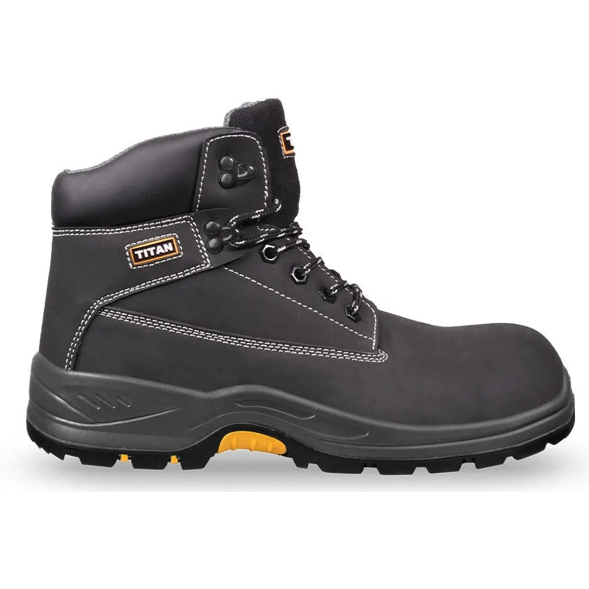 Titan - HOLTON Steel Toe Shoes - BLACK Nubuck