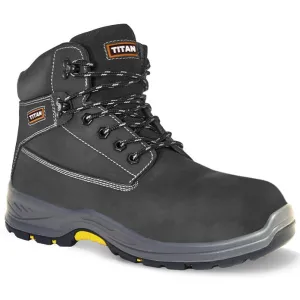 Titan - HOLTON Steel Toe Shoes - BLACK Nubuck