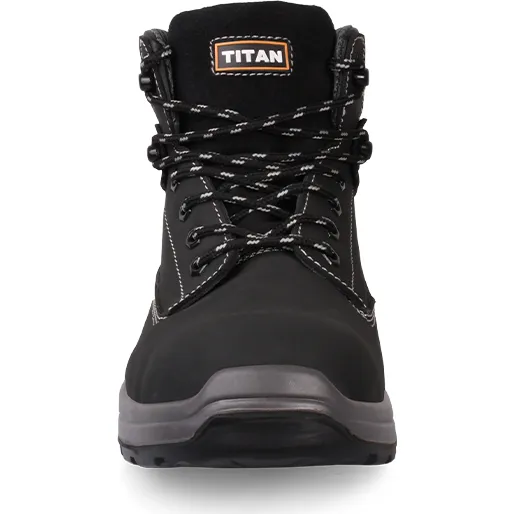 Titan - HOLTON Steel Toe Shoes - BLACK Nubuck