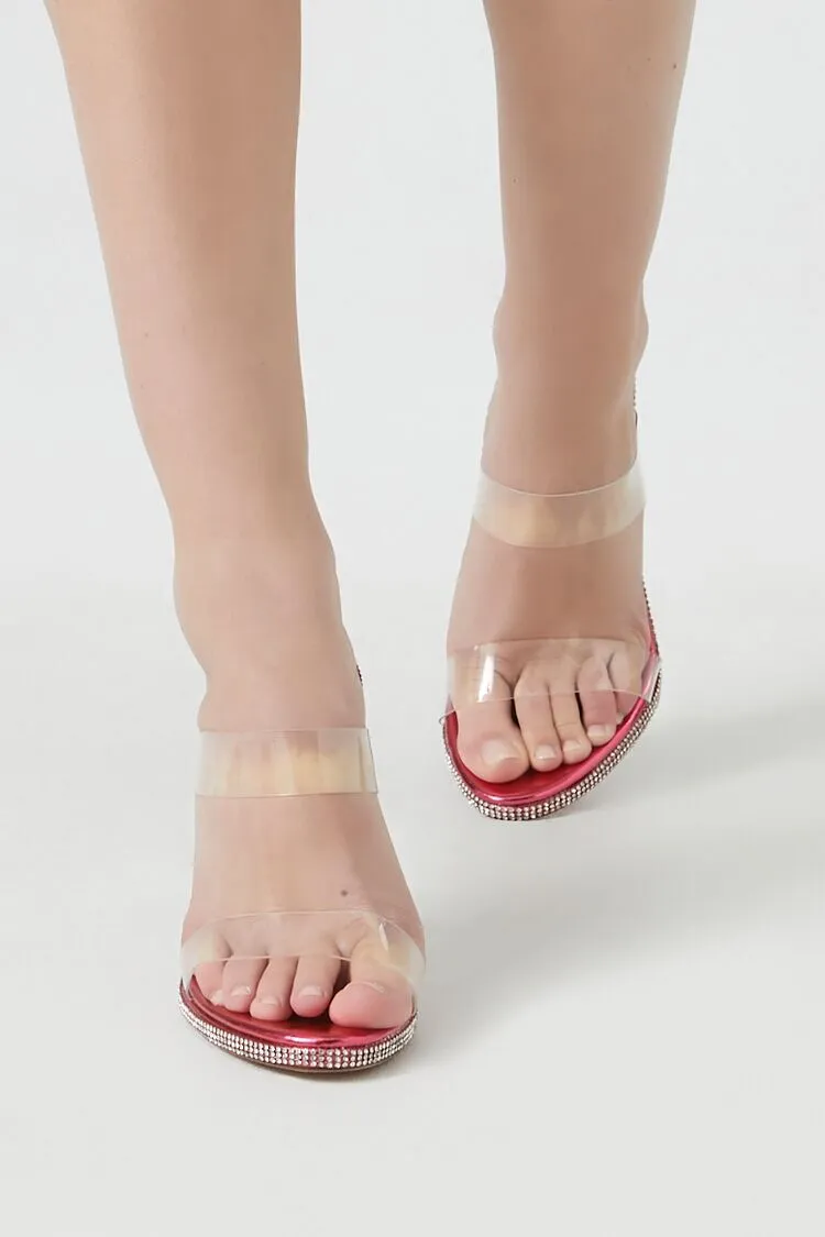 Transparent Rhinestone Stiletto Heels