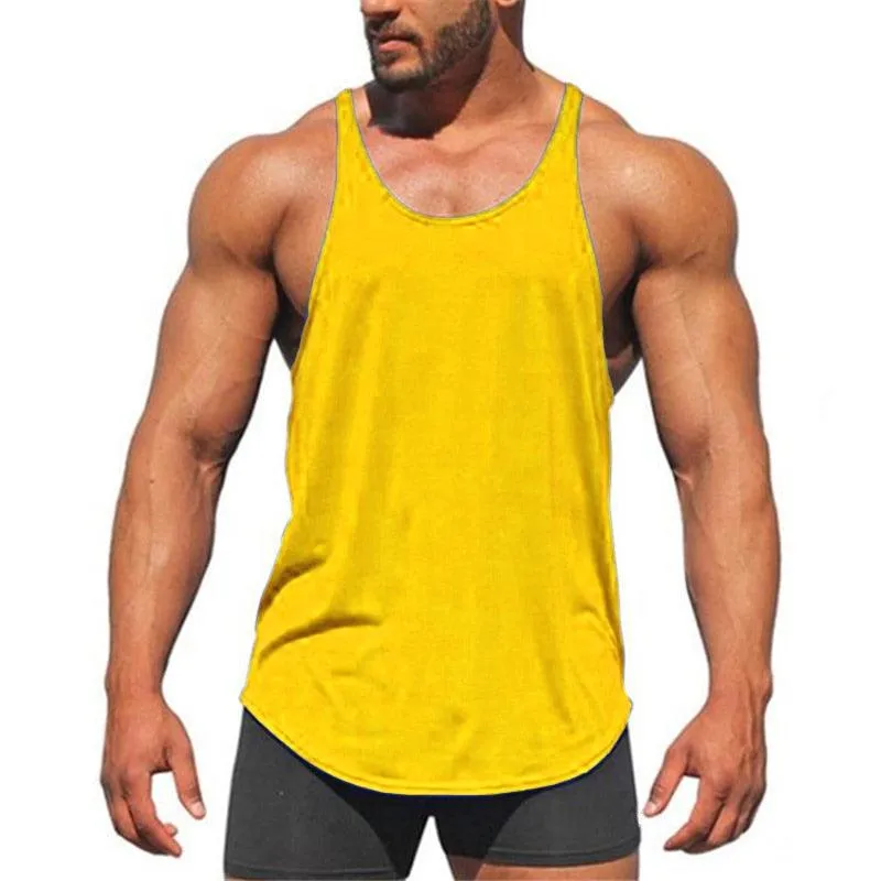 Trending Cotton Workout Gym Stringer Tank Top - Mens Muscle Sleeveless Sportswear - Bodybuilding Singlets (TM7)(1U101)(1U100)