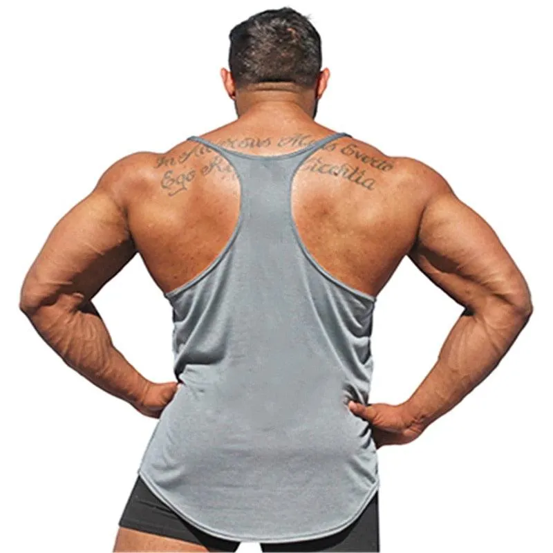 Trending Cotton Workout Gym Stringer Tank Top - Mens Muscle Sleeveless Sportswear - Bodybuilding Singlets (TM7)(1U101)(1U100)