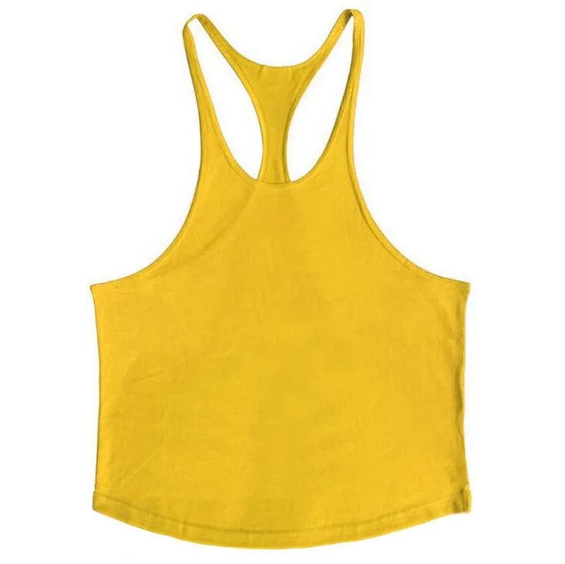 Trending Cotton Workout Gym Stringer Tank Top - Mens Muscle Sleeveless Sportswear - Bodybuilding Singlets (TM7)(1U101)(1U100)