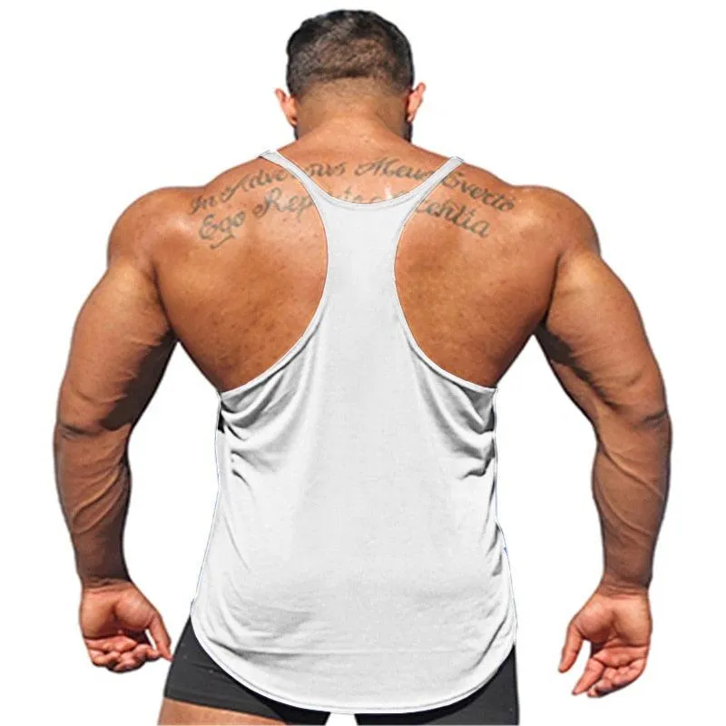 Trending Cotton Workout Gym Stringer Tank Top - Mens Muscle Sleeveless Sportswear - Bodybuilding Singlets (TM7)(1U101)(1U100)