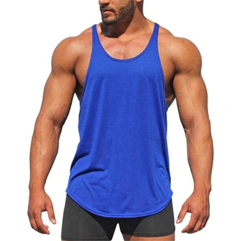 Trending Cotton Workout Gym Stringer Tank Top - Mens Muscle Sleeveless Sportswear - Bodybuilding Singlets (TM7)(1U101)(1U100)