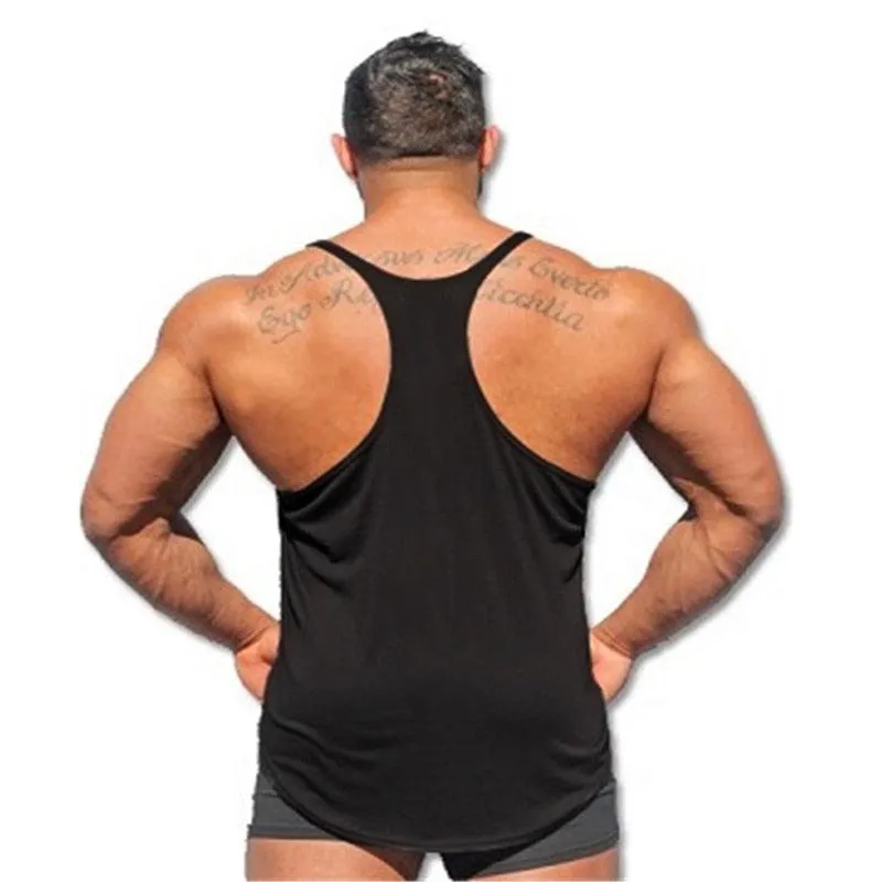Trending Cotton Workout Gym Stringer Tank Top - Mens Muscle Sleeveless Sportswear - Bodybuilding Singlets (TM7)(1U101)(1U100)