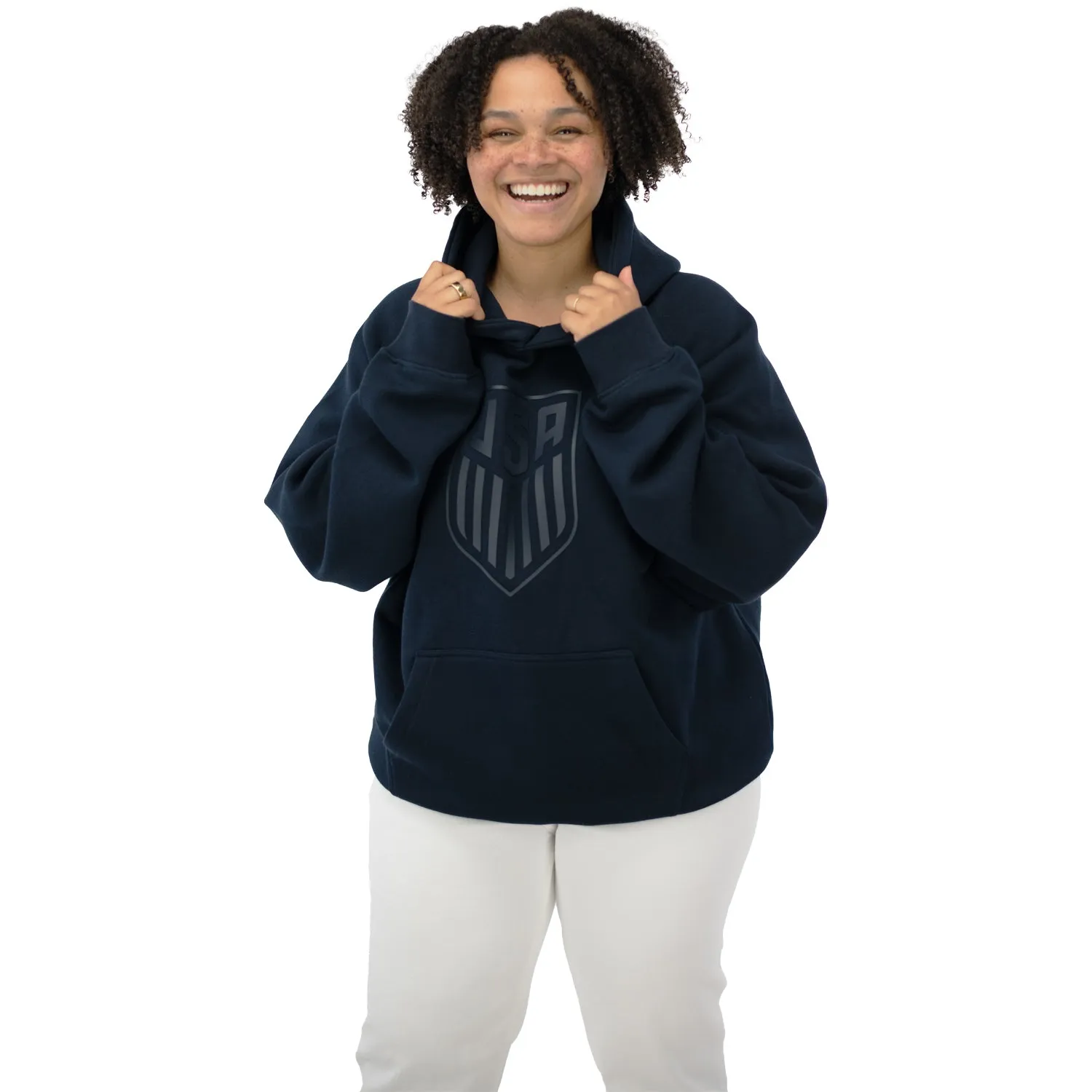 Unisex USA Statement Navy Tonal Hoodie