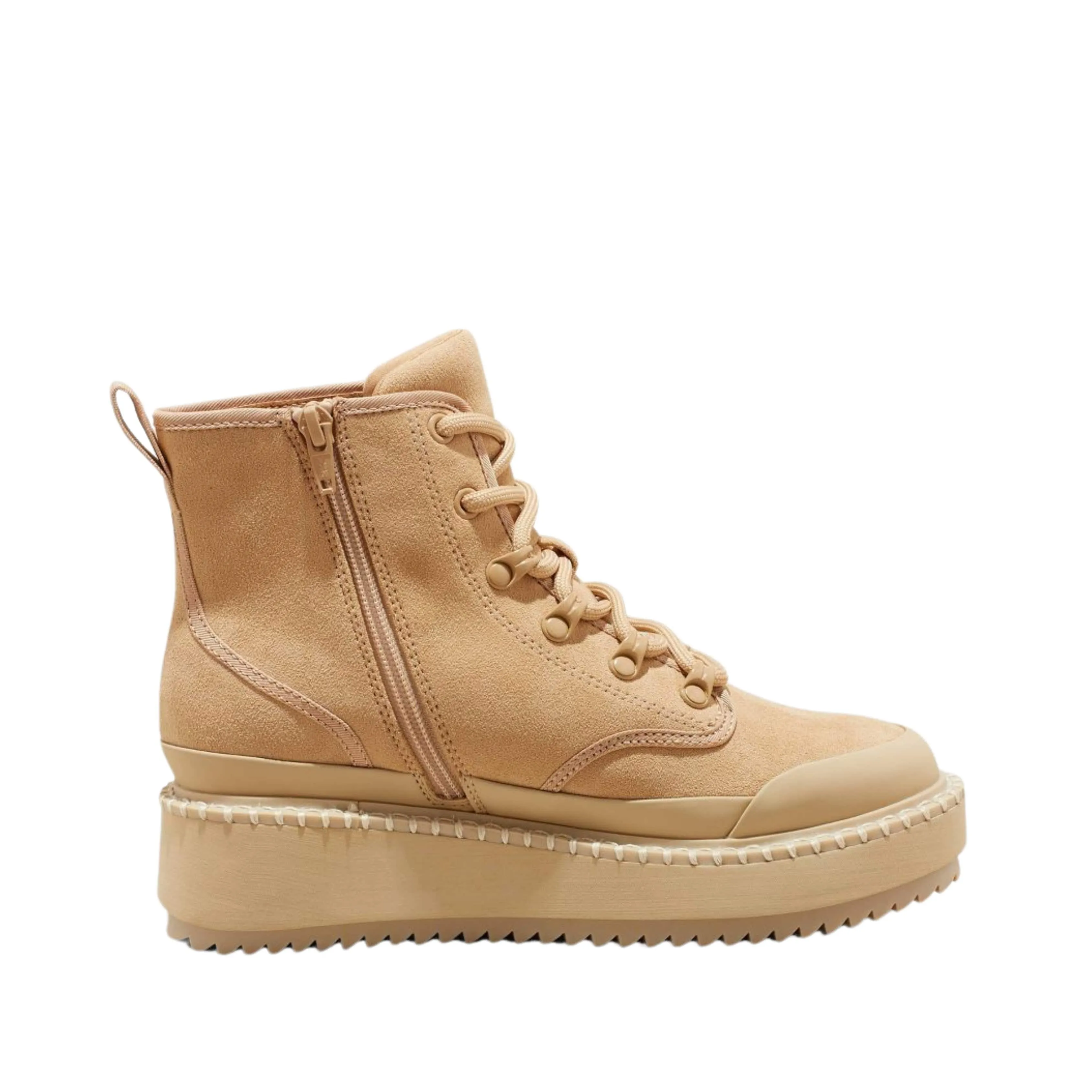 UNIVERSAL THREAD -  Winter Combat Boots Suede Wedge Heels