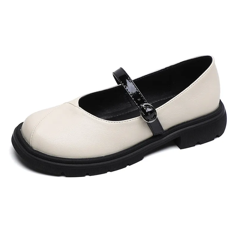Women Casual Soft Buckle Patchwork Loafers