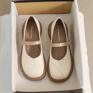 Women Casual Soft Buckle Patchwork Loafers