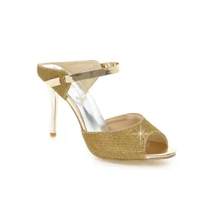 Women's Bling Bling Peep Toe Stiletto High Heel Sandals