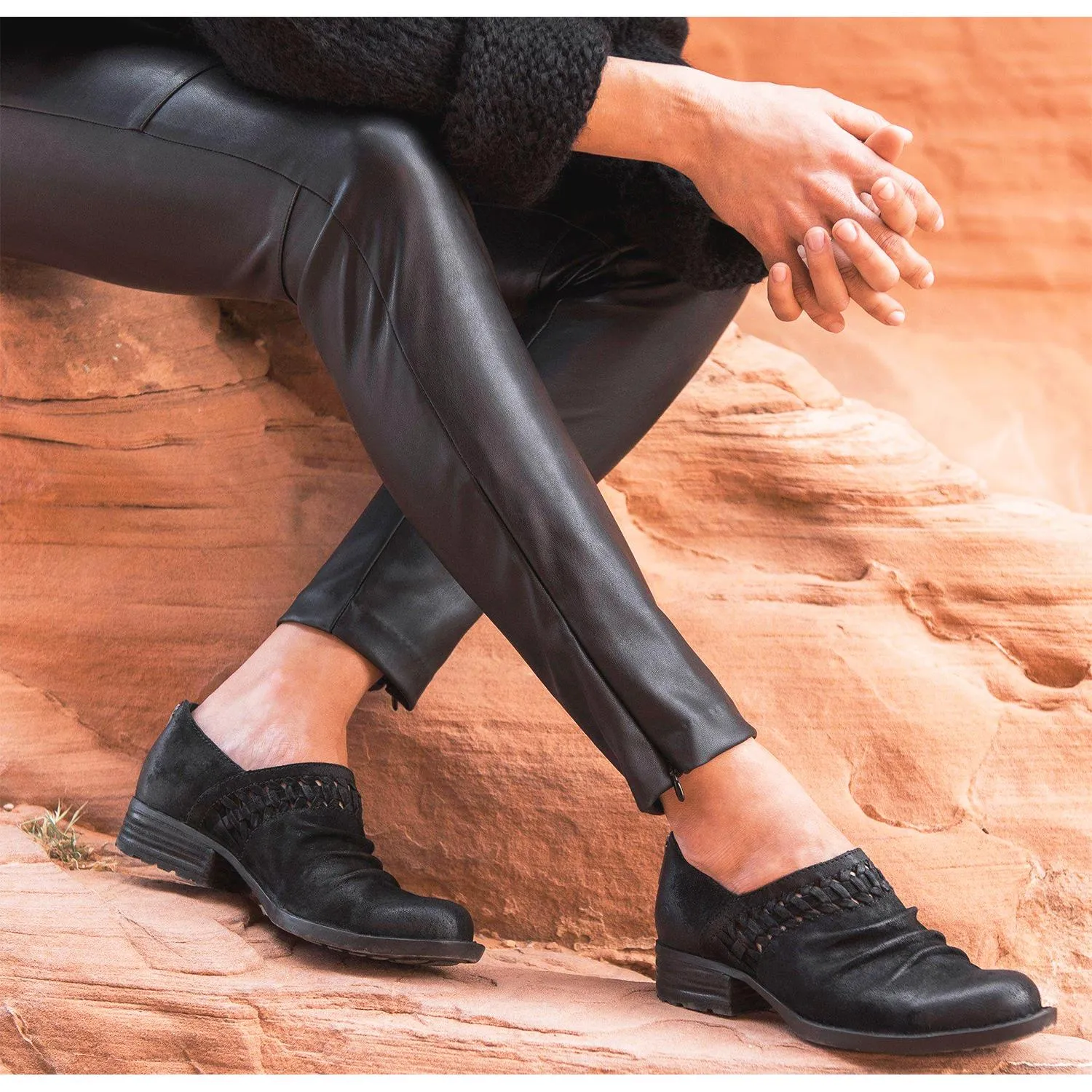 Women's Born Katharina Black Distressed Suede