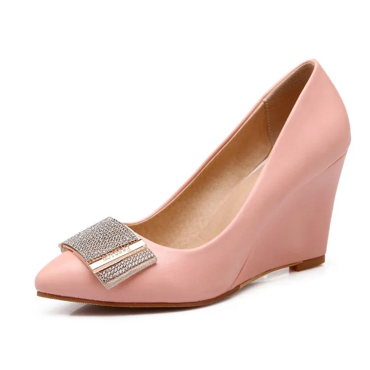 Women's Heels Rhinestone Platform Wedge Shoes
