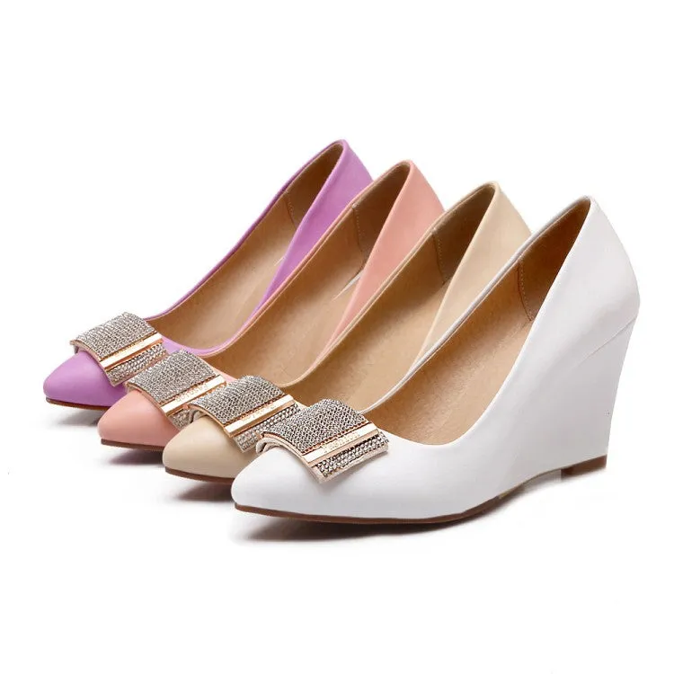 Women's Heels Rhinestone Platform Wedge Shoes