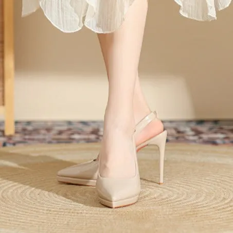 Womens Slingback Pointed Toe Pump High Heels
