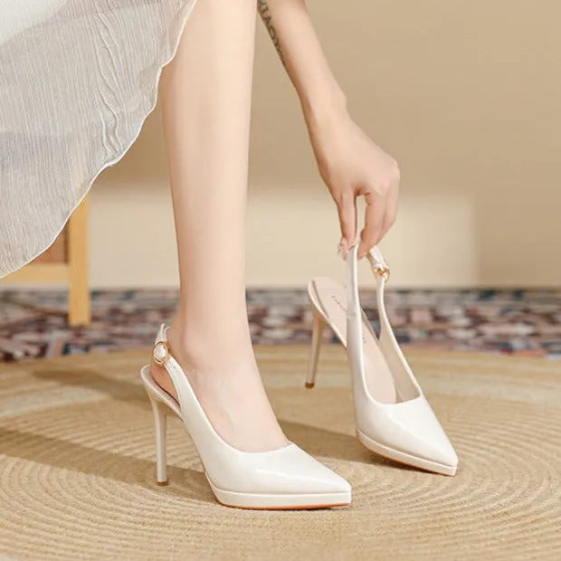 Womens Slingback Pointed Toe Pump High Heels