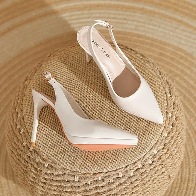 Womens Slingback Pointed Toe Pump High Heels