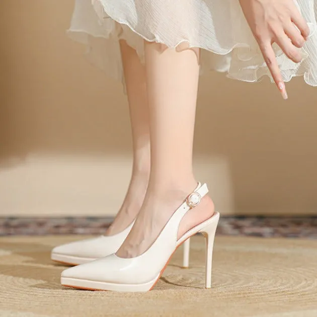 Womens Slingback Pointed Toe Pump High Heels