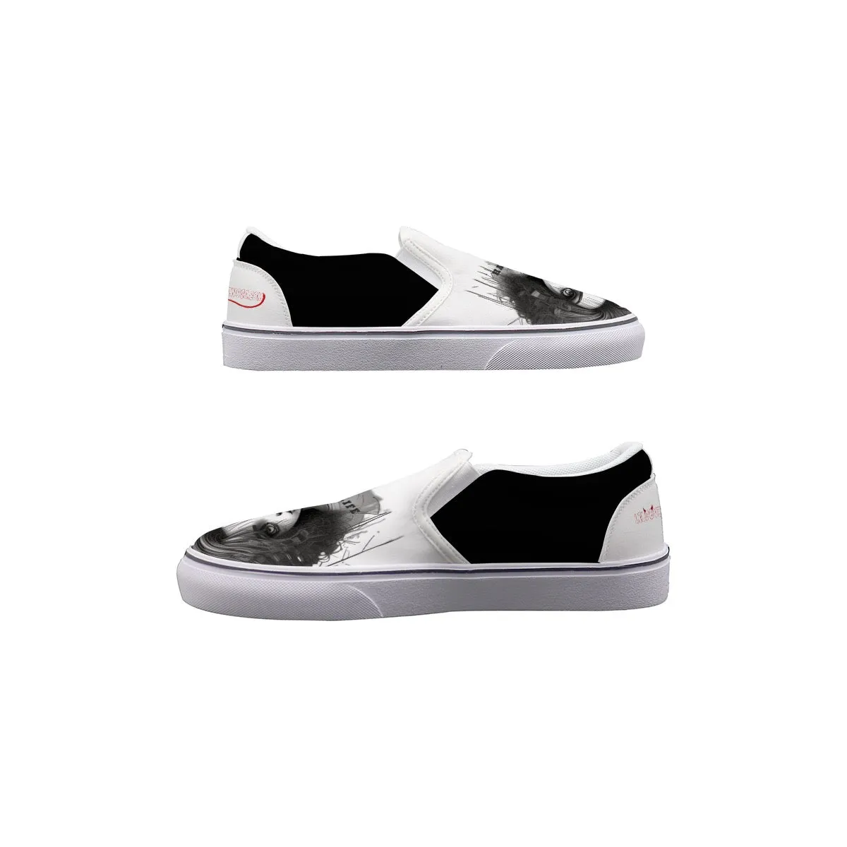Women's Slip On Sneakers hair life , themed print
