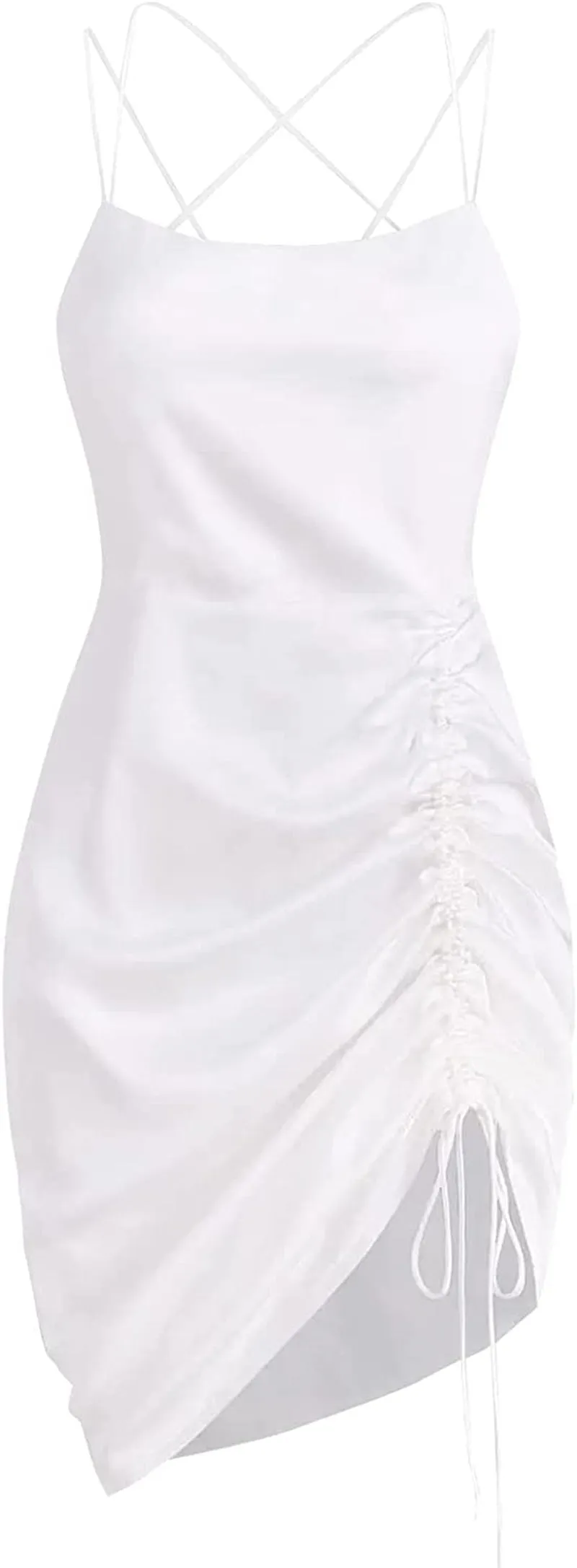 Women's Spaghetti Strap Satin Dress