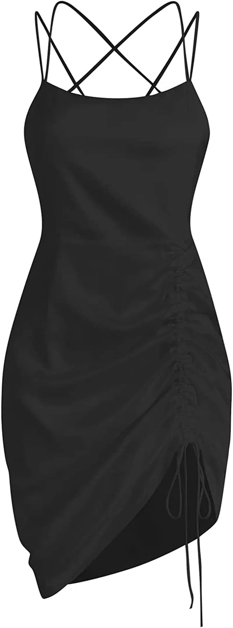 Women's Spaghetti Strap Satin Dress