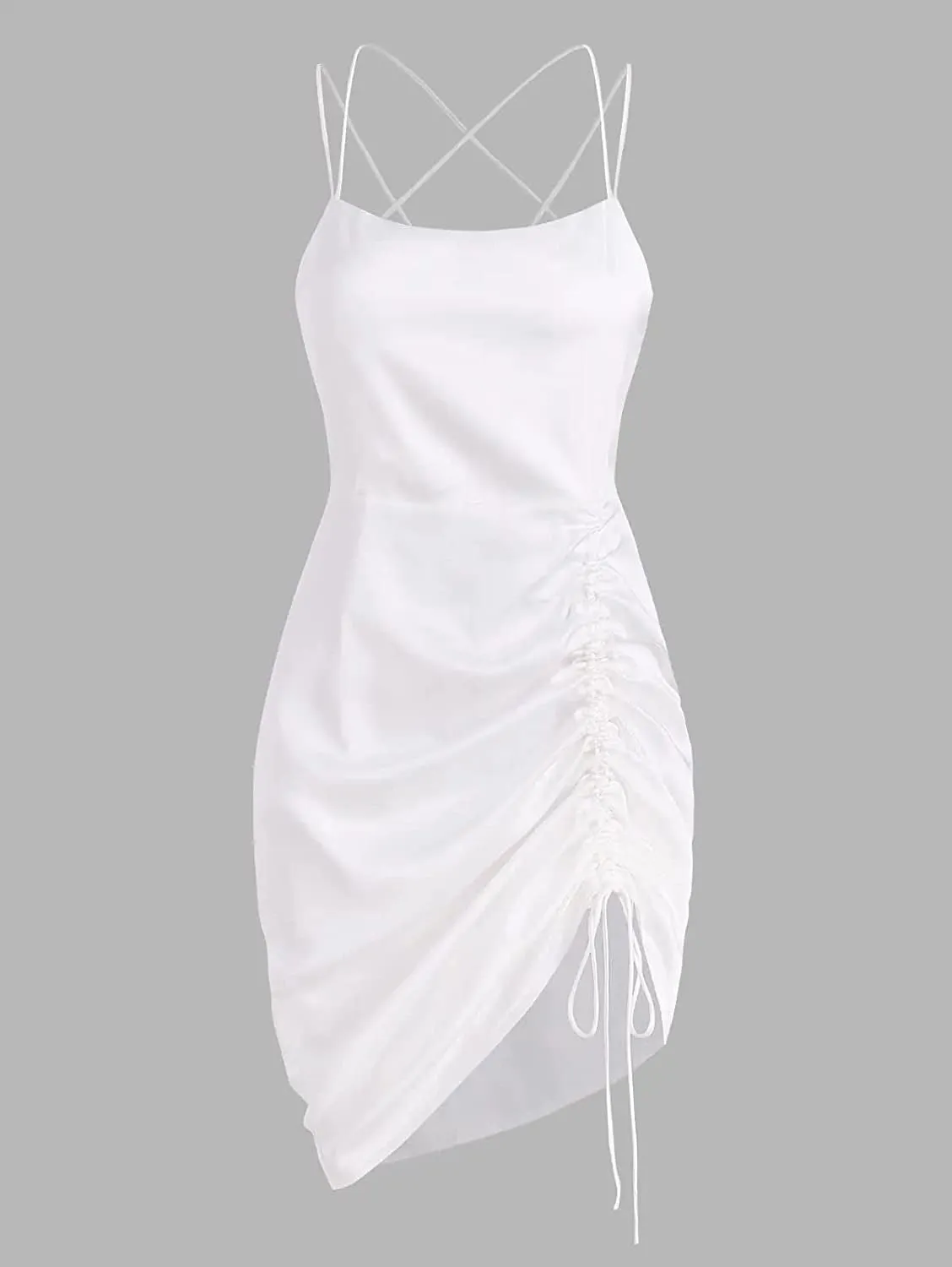 Women's Spaghetti Strap Satin Dress