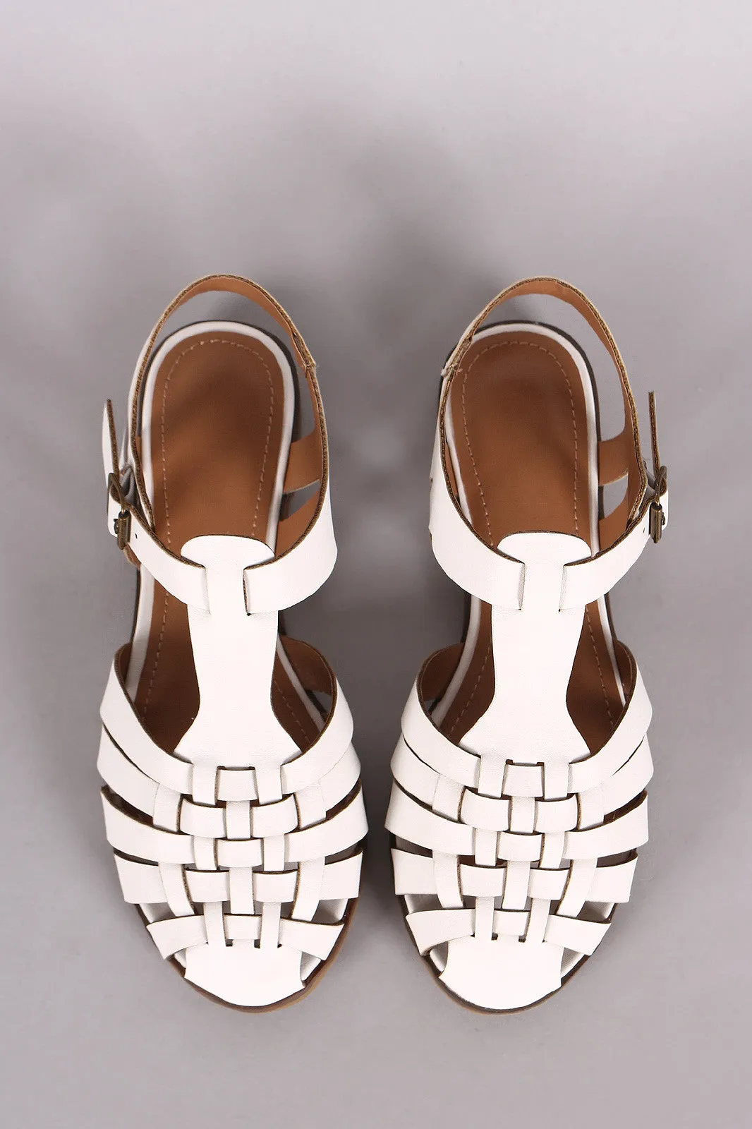 Woven Round Toe Fisherman Flat