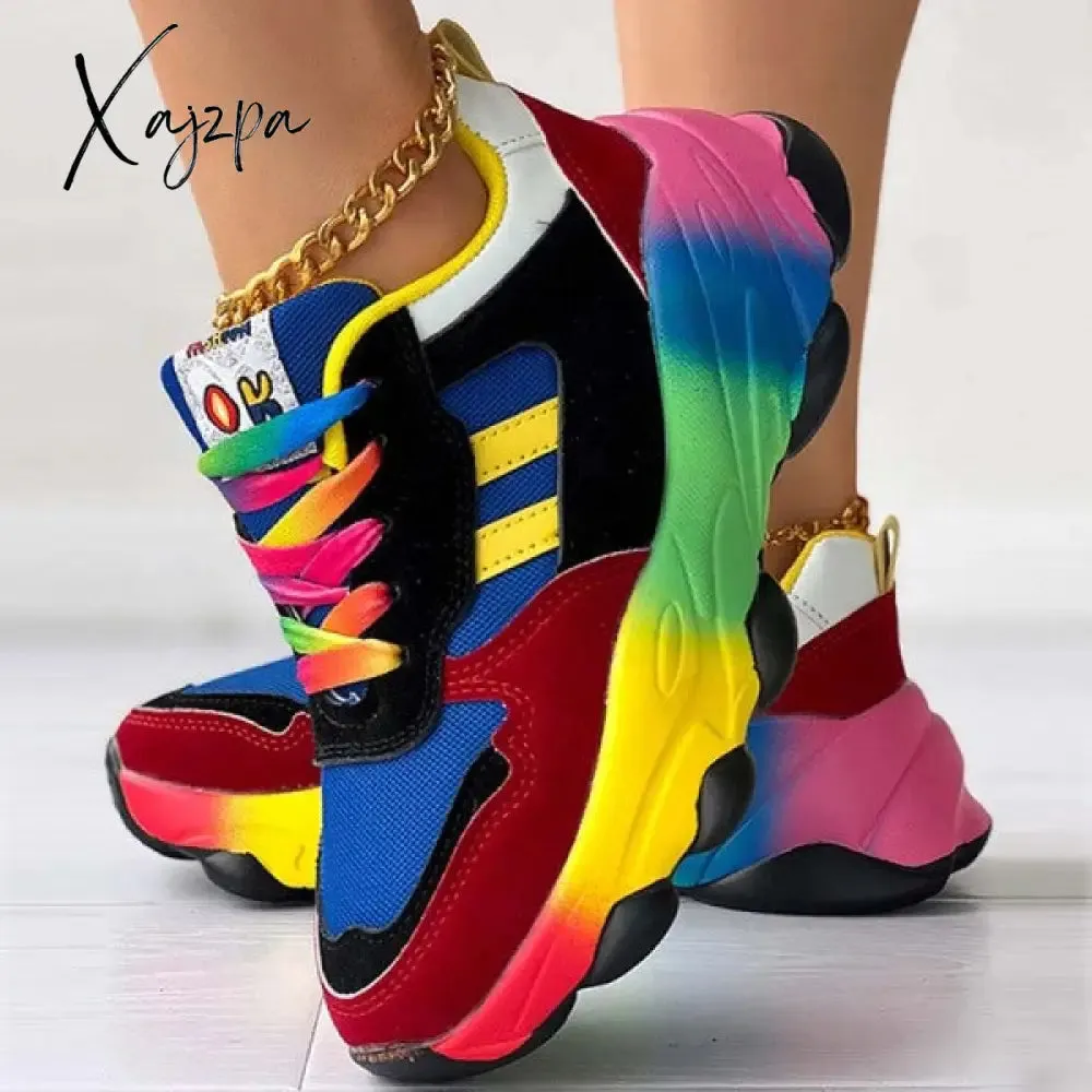 Xajzpa - Green Casual Sportswear Daily Patchwork Round Out Door Shoes