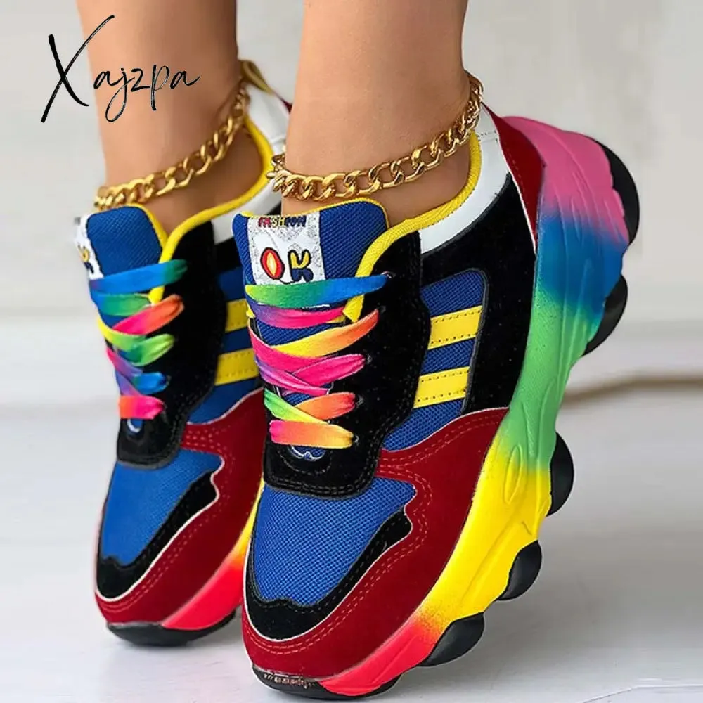 Xajzpa - Green Casual Sportswear Daily Patchwork Round Out Door Shoes
