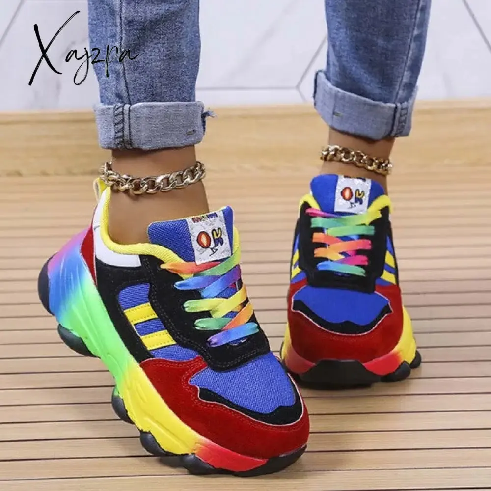 Xajzpa - Green Casual Sportswear Daily Patchwork Round Out Door Shoes