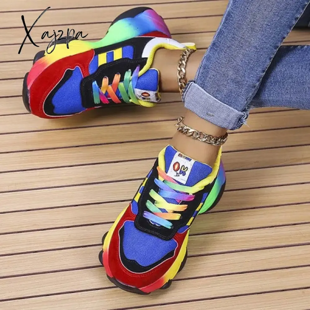 Xajzpa - Green Casual Sportswear Daily Patchwork Round Out Door Shoes