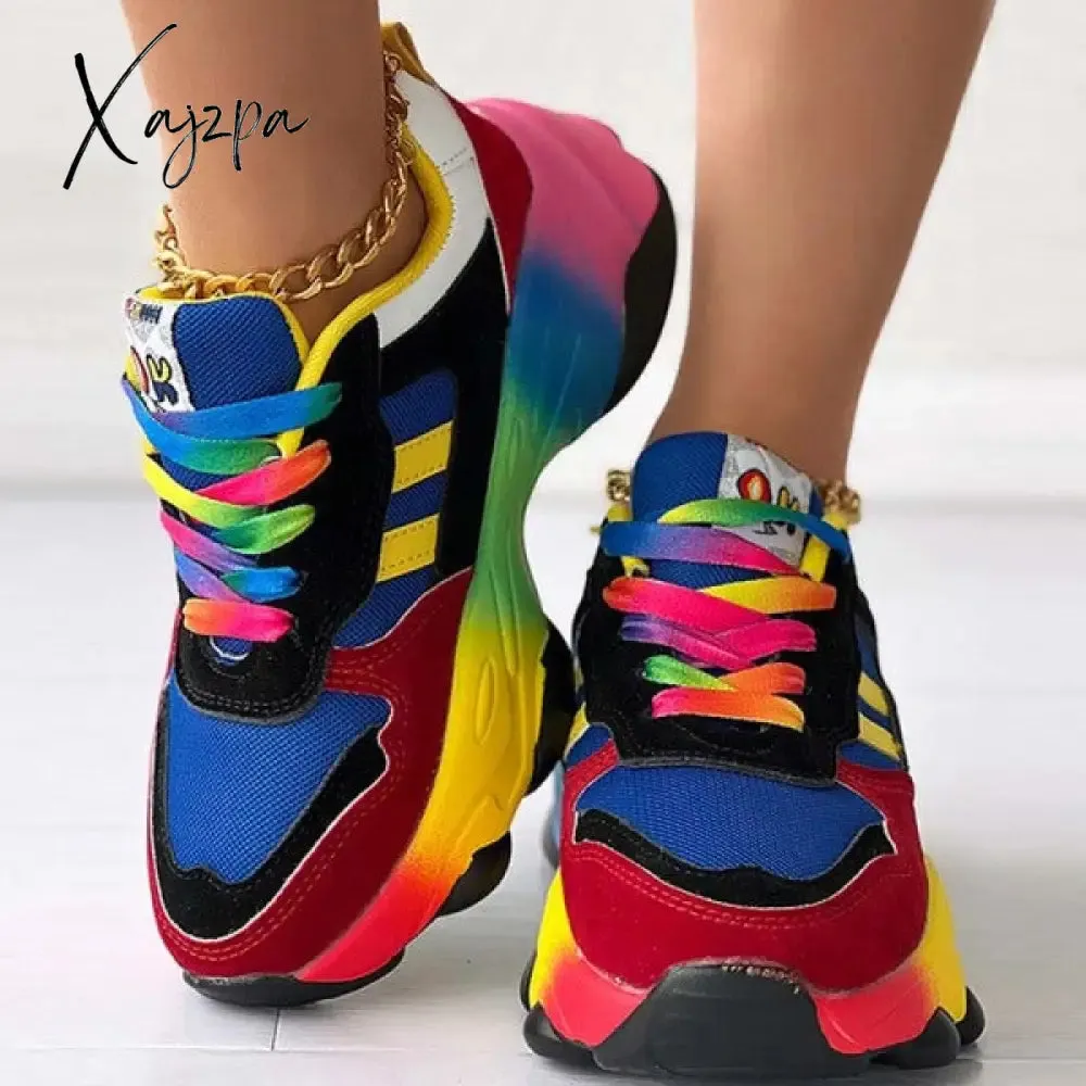 Xajzpa - Green Casual Sportswear Daily Patchwork Round Out Door Shoes