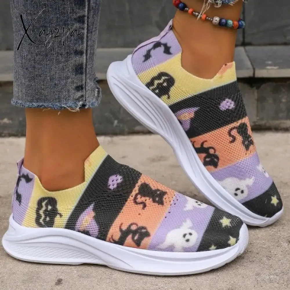 Xajzpa - Purple Casual Sportswear Daily Patchwork Printing Round Comfortable Out Door Shoes