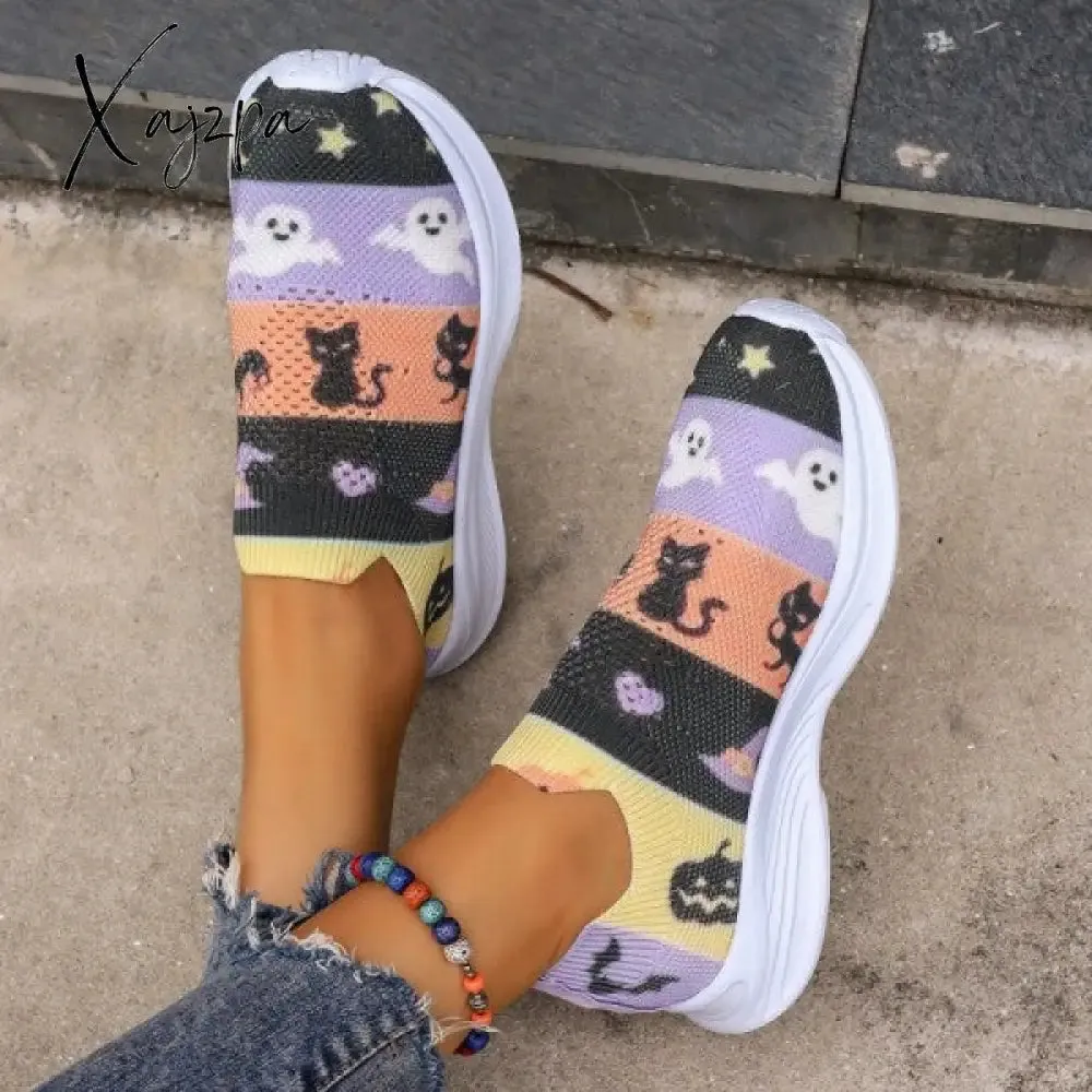 Xajzpa - Purple Casual Sportswear Daily Patchwork Printing Round Comfortable Out Door Shoes